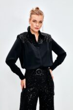 Vatkali Salas Gomlek Siyah - Resim 3