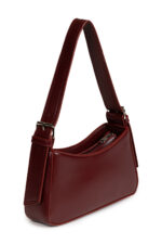 Kadin Astarli Ici Gozlu Aski Detayli Bordo Baget Canta - Resim 1