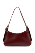 Kadin Astarli Ici Gozlu Aski Detayli Bordo Baget Canta - Resim 2