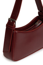 Kadin Astarli Ici Gozlu Aski Detayli Bordo Baget Canta - Resim 4