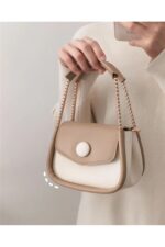 Std Kadin Vizon Krem Zincirli Baget Canta Klasik - Resim 1