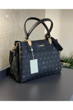 Kadin Siyah Baskili El Omuz Cantasi 206 - Resim 1