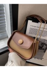 Krem Zincirli Baget Canta - Resim 4