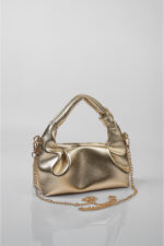 Kadin Altin Sari Mini Zincirli El Ve Omuz Cantasi - Resim 1