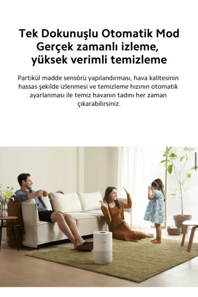 Compact Hava Temizleyici 3 U 1 Arada Yuksek Verimli Filtre Sik Tasarim Alerjen Giderme - Resim 2