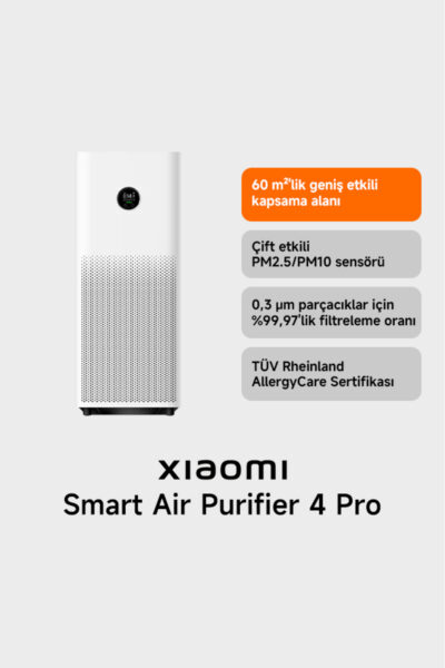 Smart Air Purifier 4 Pro Akilli Hava Temizleyici Xiami Turkiye Garantili - Resim 1
