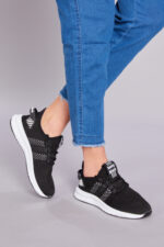 Unisex Siyah Beyaz Spor Ayakkabi Tbidl - Resim 3