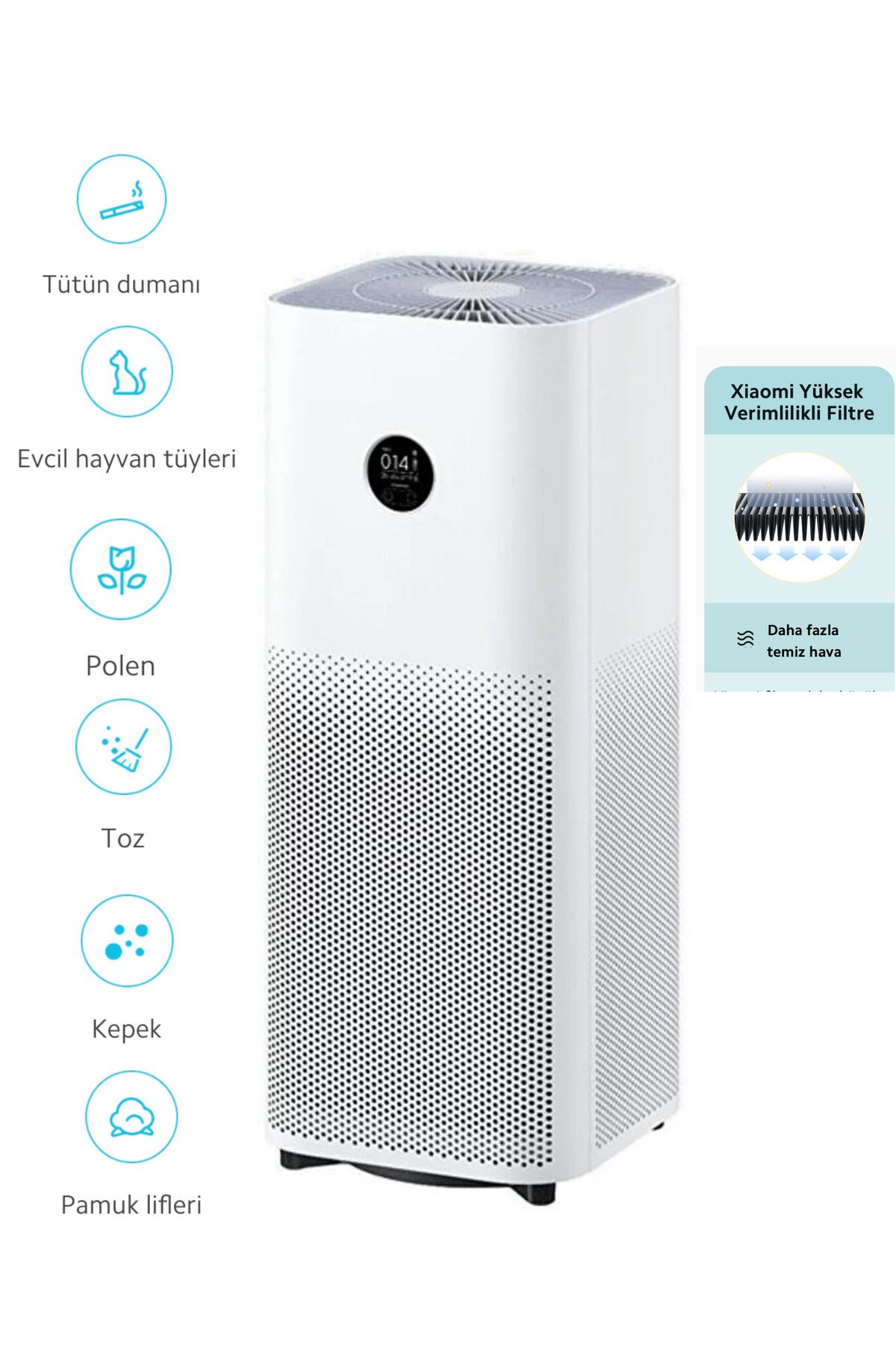 Hepa Alerjik Fitreli Zamanlayicili Cift Teknolojili Yuksek Kaliteli Hava Temizleyici - Resim 1