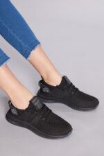 Unisex Siyah Spor Ayakkabi Tbidl - Resim 4