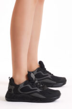 Unisex Siyah Beyaz Spor Ayakkabi V2901 - Resim 4