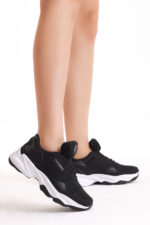 Unisex Siyah Beyaz Spor Ayakkabi Zhr - Resim 2